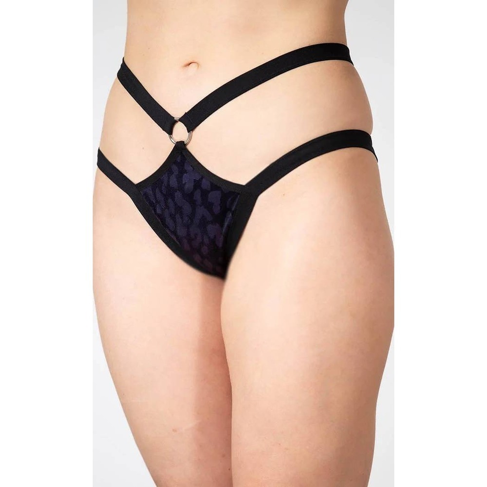 Killstar wicked game plum panty velvet leopard print goth alternative